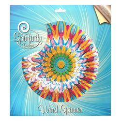 Spinfinity Designs Multi-color Stainless Steel 12 in. Mandala Floral Large Outdoor Spinner