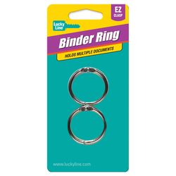 Lucky Line Nickel-Plated Steel Silver Binder Ring