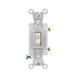 Leviton 20 amps Single Pole Toggle AC Quiet Switch Light Almond 1 pk