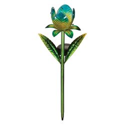 Regal Art & Gift Multicolored Glass/Metal 14.75 in. H Solar Garden Stake