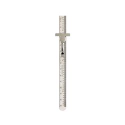 General 6 in. L X 0.46 in. W Stainless Steel Precision Pocket Rule Metric and SAE