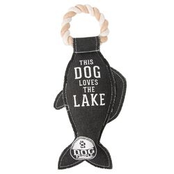 Pavilion We People For Dog Black Cotton Fish Squeak Dog Toy 12 1 pk
