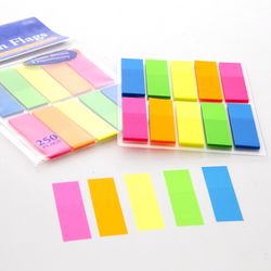 Bazic Products 1.7 in. W X 0.5 in. L Assorted Neon Page Markers 10 pad