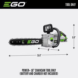 EGO POWER+ CS1610 16 in. 56 V Battery Chainsaw Tool Only 3/8 in.