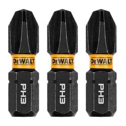 DeWalt FlexTorq Phillips #3 Size X 1 in. L Impact Driver Bit Set Steel 3 pc