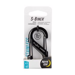 Nite Ize S-Biner Stainless Steel Black Dual Carabiner S-Biner