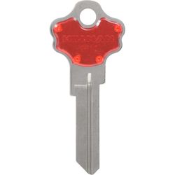 Hillman ColorPlus Traditional Key House/Office Key Blank Single Red/Silver