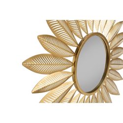 Tripar 37.5 in. H X 37.5 in. W Matte Gold Metal Wall Mirror