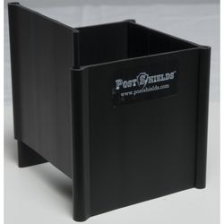 Post Shields Inc. 4 in. H X 4 in. W X 4 in. L PVC Coated Black PVC Fence Post Protection