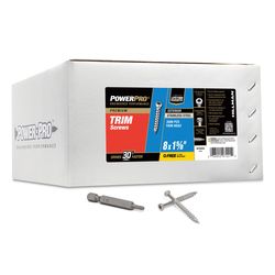 Power Pro No. 8 Ga. X 1-5/8 in. L Star Stainless Steel Coarse Trim Screws