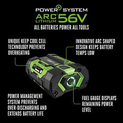 EGO Power+ 2.5 Ah Battery BA1400T and Rapid Charger CH5500