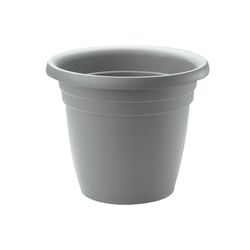 Crescent Garden Emma 8.3 in. H X 10.2 in. W X 10 in. D PP Plastic Planter Gray