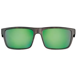 Flying Fisherman Streamer Sunglasses Unisex Matte Tortoise Frame Amber Green Mirror Lens Polarized