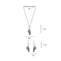 Montana Silversmiths Women's Wishing On Hope Opal Blue/Silver Jewelry Sets Water Resistant