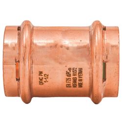 QuickFitting 1-1/2 in. Press in. Press in. Copper Coupling without Stop
