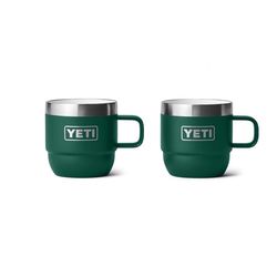 YETI Rambler 6 oz Black Forest Green BPA Free Espresso Insulated Mug