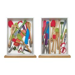 Lipper International 2.5 in. H X 1.5 in. W X 22.13 in. D Bamboo Adjustable Drawer Divider