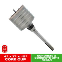 Diablo 4 in. Carbide Tipped SDS-MAX 12 in. L Core Bit