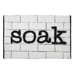 Avanti Linens Bath Icons 20 in. L X 30 in. W Black/White Cotton Bath Rug