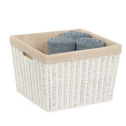 Honey-Can-Do White Organizer Bin 10 in. H X 15 in. W X 13 in. D