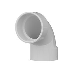 Charlotte Pipe Schedule 40 3 in. Hub X 3 in. D Hub PVC 90 Degree Elbow 1 pk
