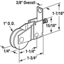 Prime-Line 1 in. D X 1/4 in. L Mill Nylon/Steel Roller Assembly 2 pk