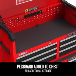 CRAFTSMAN S2000 40.5 in. 6 drawer Steel Tool Chest 24.5 in. H X 16 in. D