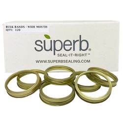 Superb Wide Mouth Canning Rings 120 pk