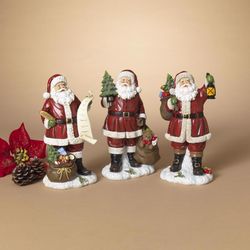 Gerson Multicolored Holiday Santa Table Decor 10 in.