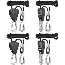 iPower 8 ft. L Black/Silver Rope Clip Hanger 150 lb 2 pk