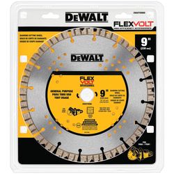 DEWALT FlexVolt 9 in. D X 7/8 in. Diamond Segmented Rim Diamond Saw Blade 1 pc