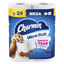 Charmin Toilet Paper 6 Rolls 208 sheet