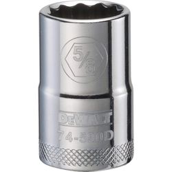 DeWalt 5/8 in. X 1/2 in. drive SAE 12 Point Socket 1 pc