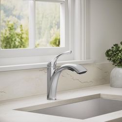Sterling Duttrie One Handle Polished Chrome Pull-Out Kitchen Faucet