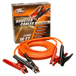 Coleman Cable 6 Ga. 16 ft. Booster Cable Top and Side Post
