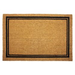 Entryways 36 in. W X 24 in. L Black/Natural With Border Coir Door Mat