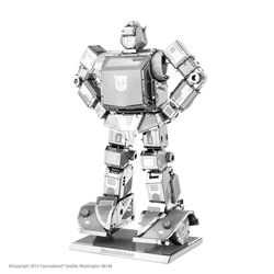 Fascinations Metal Earth Transformers Silver Bumblebee 3D Model