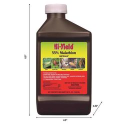 Hi-Yield 55% Malathion Spray Insect Killer Liquid Concentrate 32 oz