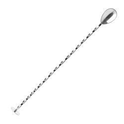 Final Touch Silver Stainless Steel Cocktail Mixing Spoon