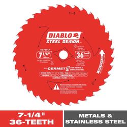 Diablo Steel Demon 7-1/4 in. D X 13/16 in. Cermet Metal Saw Blade 36 teeth 1 pk