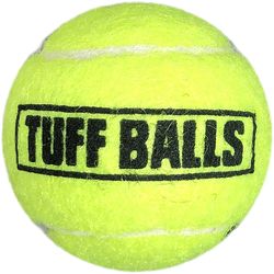 Petsport Mini Tuff For Dog Yellow Polyster/Rubber Tennis Ball Tug Toys Mini 2 pk