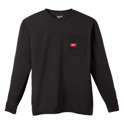 Milwaukee Gridiron XXL Long Sleeve Men's Round Neck Black Tee Shirt