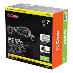 CURT 7 Way Trailer Wiring Extension 7 ft.