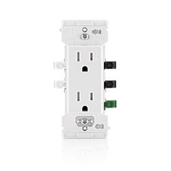 Leviton Lever Edge 15 amps 125 V White Tamper Resistant Outlet 5-15R 1 pk
