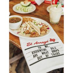 EL Arroyo White Cotton Essential Oils Tea Towel 1 pk