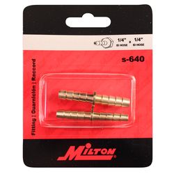 Milton Brass Hose Mender Fitting 1/4 in. 2 pc