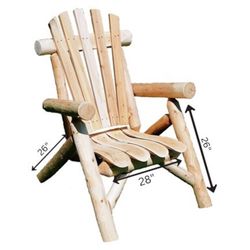 Lakeland Mills Contoured Comfort Natural Wood Frame Rustic Northwoods Lounge Chair