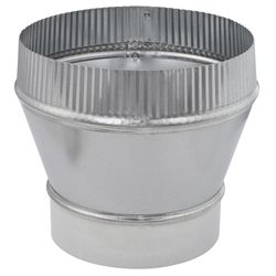 Imperial 6 in. D X 8 in. D Galvanized Steel Furnace Pipe Increaser