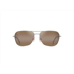 Maui Jim Naauao Sunglasses Men's Shiny Light Gold w/Red/Brown Frame HCL Bronze Lens Polarized