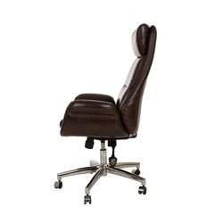 Glitzhome Brown Leather Office Chair